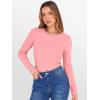 imageANRABESS Women Long Sleeve Thermal Top Crewneck Slim Fit Shirts 2025 Fall Basic Tee Casual Winter Warm Undershirts ClothesCoral Red