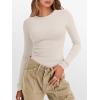 imageANRABESS Women Long Sleeve Thermal Top Crewneck Slim Fit Shirts 2025 Fall Basic Tee Casual Winter Warm Undershirts ClothesParchment