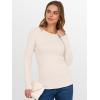 imageANRABESS Women Long Sleeve Thermal Top Crewneck Slim Fit Shirts 2025 Fall Basic Tee Casual Winter Warm Undershirts ClothesParchment