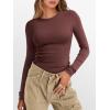 imageANRABESS Women Long Sleeve Thermal Top Crewneck Slim Fit Shirts 2025 Fall Basic Tee Casual Winter Warm Undershirts ClothesRed Brown