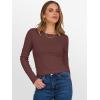imageANRABESS Women Long Sleeve Thermal Top Crewneck Slim Fit Shirts 2025 Fall Basic Tee Casual Winter Warm Undershirts ClothesRed Brown
