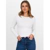 imageANRABESS Women Long Sleeve Thermal Top Crewneck Slim Fit Shirts 2025 Fall Basic Tee Casual Winter Warm Undershirts ClothesWhite