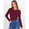 imageANRABESS Women Long Sleeve Thermal Top Crewneck Slim Fit Shirts 2025 Fall Basic Tee Casual Winter Warm Undershirts ClothesWine Red