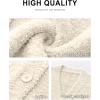 imageANRABESS Women Pajama Lounge Sets Fuzzy Fleece 2 Piece Outfits Long Sleeve Cardigan Wide Leg Pants 2025 Fall Comfy LoungewearBeige