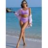 imageANRABESS Women Swimsuits Two Piece Bikini Set High Waisted Ribbed Tummy Control Modest Bathing Suits 2025 Beach Swim WearLight Purple