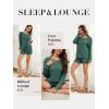 imageANRABESS Womens 2 Piece Lounge Pajama Sets Casual Ribbed Long Sleeve Top Matching Shorts Sleepwear PJ Set 2025 Fall OutfitsGreen