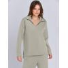 imageANRABESS Womens 2 Piece Outfits Lounge Sets Casual Long Sleeve Sweatsuits Polo Top Wide Leg Pants Fall Sweat Matching SetsPeytoe