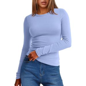 imageANRABESS Women Long Sleeve Thermal Top Crewneck Slim Fit Shirts 2025 Fall Basic Tee Casual Winter Warm Undershirts ClothesBlue