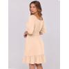imageANRABESS Womens Half Sleeve Mini Dress 2025 Fall Square Neck Casual Flowy Wedding Guest Dresses Summer Beach Vacation OutfitsApricot