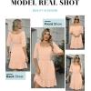 imageANRABESS Womens Half Sleeve Mini Dress 2025 Fall Square Neck Casual Flowy Wedding Guest Dresses Summer Beach Vacation OutfitsApricot