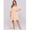 imageANRABESS Womens Half Sleeve Mini Dress 2025 Fall Square Neck Casual Flowy Wedding Guest Dresses Summer Beach Vacation OutfitsApricot