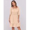 imageANRABESS Womens Half Sleeve Mini Dress 2025 Fall Square Neck Casual Flowy Wedding Guest Dresses Summer Beach Vacation OutfitsApricot