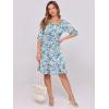 imageANRABESS Womens Half Sleeve Mini Dress 2025 Fall Square Neck Casual Flowy Wedding Guest Dresses Summer Beach Vacation OutfitsBlue Yellow Floral