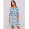imageANRABESS Womens Half Sleeve Mini Dress 2025 Fall Square Neck Casual Flowy Wedding Guest Dresses Summer Beach Vacation OutfitsBlue Yellow Floral