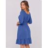 imageANRABESS Womens Half Sleeve Mini Dress 2025 Fall Square Neck Casual Flowy Wedding Guest Dresses Summer Beach Vacation OutfitsDark Blue