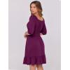 imageANRABESS Womens Half Sleeve Mini Dress 2025 Fall Square Neck Casual Flowy Wedding Guest Dresses Summer Beach Vacation OutfitsDark Purple