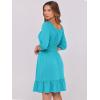 imageANRABESS Womens Half Sleeve Mini Dress 2025 Fall Square Neck Casual Flowy Wedding Guest Dresses Summer Beach Vacation OutfitsLake Green