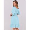 imageANRABESS Womens Half Sleeve Mini Dress 2025 Fall Square Neck Casual Flowy Wedding Guest Dresses Summer Beach Vacation OutfitsLight Blue