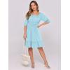 imageANRABESS Womens Half Sleeve Mini Dress 2025 Fall Square Neck Casual Flowy Wedding Guest Dresses Summer Beach Vacation OutfitsLight Blue