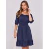 imageANRABESS Womens Half Sleeve Mini Dress 2025 Fall Square Neck Casual Flowy Wedding Guest Dresses Summer Beach Vacation OutfitsNavy Blue
