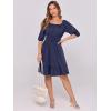 imageANRABESS Womens Half Sleeve Mini Dress 2025 Fall Square Neck Casual Flowy Wedding Guest Dresses Summer Beach Vacation OutfitsNavy Blue