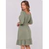 imageANRABESS Womens Half Sleeve Mini Dress 2025 Fall Square Neck Casual Flowy Wedding Guest Dresses Summer Beach Vacation OutfitsOlive