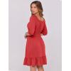 imageANRABESS Womens Half Sleeve Mini Dress 2025 Fall Square Neck Casual Flowy Wedding Guest Dresses Summer Beach Vacation OutfitsRed