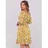 imageANRABESS Womens Half Sleeve Mini Dress 2025 Fall Square Neck Casual Flowy Wedding Guest Dresses Summer Beach Vacation OutfitsYellow Red Floral