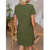 imageANRABESS Womens Summer Casual T Shirt Dresses Short Sleeve Crewneck Striped Mini Shift Dress 2025 Beach Vacation OutfitsArmy Green