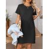 imageANRABESS Womens Summer Casual T Shirt Dresses Short Sleeve Crewneck Striped Mini Shift Dress 2025 Beach Vacation OutfitsBlack