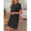 imageANRABESS Womens Summer Casual T Shirt Dresses Short Sleeve Crewneck Striped Mini Shift Dress 2025 Beach Vacation OutfitsBlack