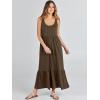imageANRABESS Womens Summer Sleeveless Maxi Sundress Swing Casual Flowy Tiered Shirts Dress Beach Travel Vacation OutfitsCoffee