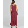 imageANRABESS Womens Summer Sleeveless Maxi Sundress Swing Casual Flowy Tiered Shirts Dress Beach Travel Vacation OutfitsDark Red