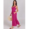 imageANRABESS Womens Summer Sleeveless Maxi Sundress Swing Casual Flowy Tiered Shirts Dress Beach Travel Vacation OutfitsRose