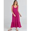 imageANRABESS Womens Summer Sleeveless Maxi Sundress Swing Casual Flowy Tiered Shirts Dress Beach Travel Vacation OutfitsRose