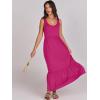 imageANRABESS Womens Summer Sleeveless Maxi Sundress Swing Casual Flowy Tiered Shirts Dress Beach Travel Vacation OutfitsRose