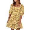 Yellow Red Floral