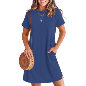 imageANRABESS Womens Summer Casual T Shirt Dresses Short Sleeve Crewneck Striped Mini Shift Dress 2025 Beach Vacation OutfitsBlue