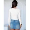imageANRABESS Women Long Sleeve Crew Neck Bodysuits Top 2025 Fall Slim Fit Ribbed Knit Soft Basic Tee ShirtsWhite