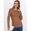 imageANRABESS Women Long Sleeve Thermal Top Crewneck Slim Fit Shirts 2025 Fall Basic Tee Casual Winter Warm Undershirts ClothesCaramel