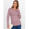 imageANRABESS Women Long Sleeve Thermal Top Crewneck Slim Fit Shirts 2025 Fall Basic Tee Casual Winter Warm Undershirts ClothesGrey Pink