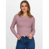 imageANRABESS Women Long Sleeve Thermal Top Crewneck Slim Fit Shirts 2025 Fall Basic Tee Casual Winter Warm Undershirts ClothesGrey Pink