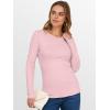 imageANRABESS Women Long Sleeve Thermal Top Crewneck Slim Fit Shirts 2025 Fall Basic Tee Casual Winter Warm Undershirts ClothesLight Pink