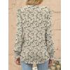 imageANRABESS Womens Puff Long Sleeve Shirts Dressy Casual Blouses 2025 Fall V Neck Loose Fit Floral Business Work Tunic TopsApricot Black Floral
