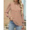 imageANRABESS Womens Puff Long Sleeve Shirts Dressy Casual Blouses 2025 Fall V Neck Loose Fit Floral Business Work Tunic TopsRedorange Floral