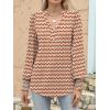 imageANRABESS Womens Puff Long Sleeve Shirts Dressy Casual Blouses 2025 Fall V Neck Loose Fit Floral Business Work Tunic TopsRedorange Floral