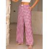 imageANRABESS Womens Striped Gingham Pants 2025 Pajama Lounge Boxer Pants Cute Comfy PJ Bottoms with Pockets Fall Y2K OutfitsRed White Plaid