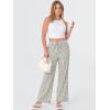imageANRABESS Womens Striped Gingham Pants 2025 Fall Pajama Lounge Boxer Pants Casual Wide Leg Drawstring PJ Bottoms TrousersArmy Green White Plaid
