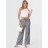 imageANRABESS Womens Striped Gingham Pants 2025 Fall Pajama Lounge Boxer Pants Casual Wide Leg Drawstring PJ Bottoms TrousersBlack White Plaid
