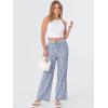 imageANRABESS Womens Striped Gingham Pants 2025 Fall Pajama Lounge Boxer Pants Casual Wide Leg Drawstring PJ Bottoms TrousersBlue White Plaid